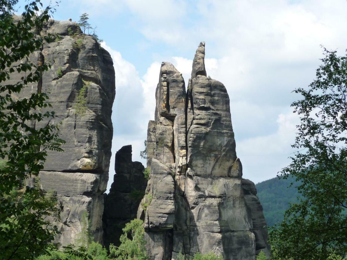 Pension Am Weinberg Saechsische Schweiz Mittelndorf ภายนอก รูปภาพ