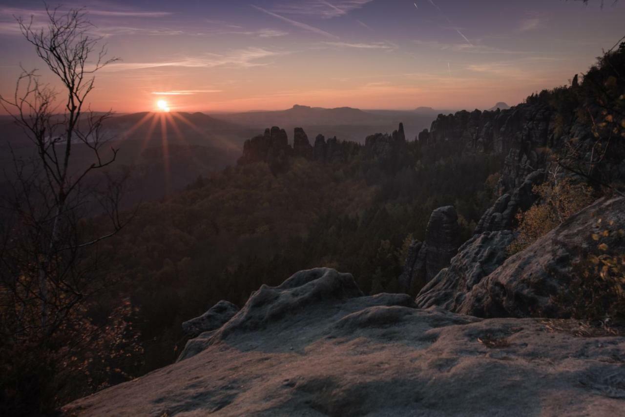 Pension Am Weinberg Saechsische Schweiz Mittelndorf ภายนอก รูปภาพ
